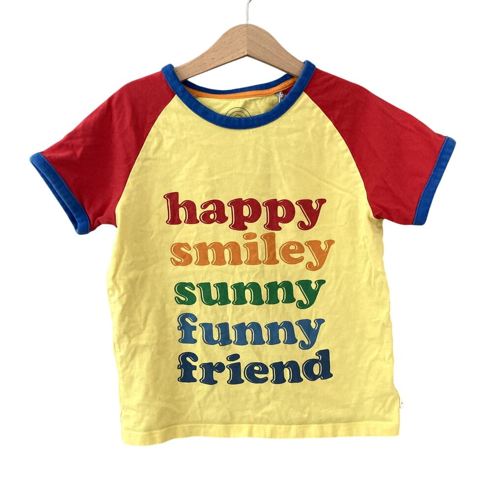 Little Bird Rainbow Friend Ringer Tee - 7-8